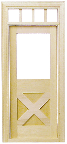Dollhouse Miniature Classic Cross buck Door